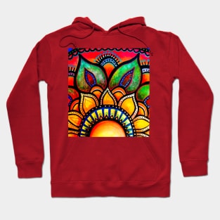 Sunburst Floral Mandala Hoodie